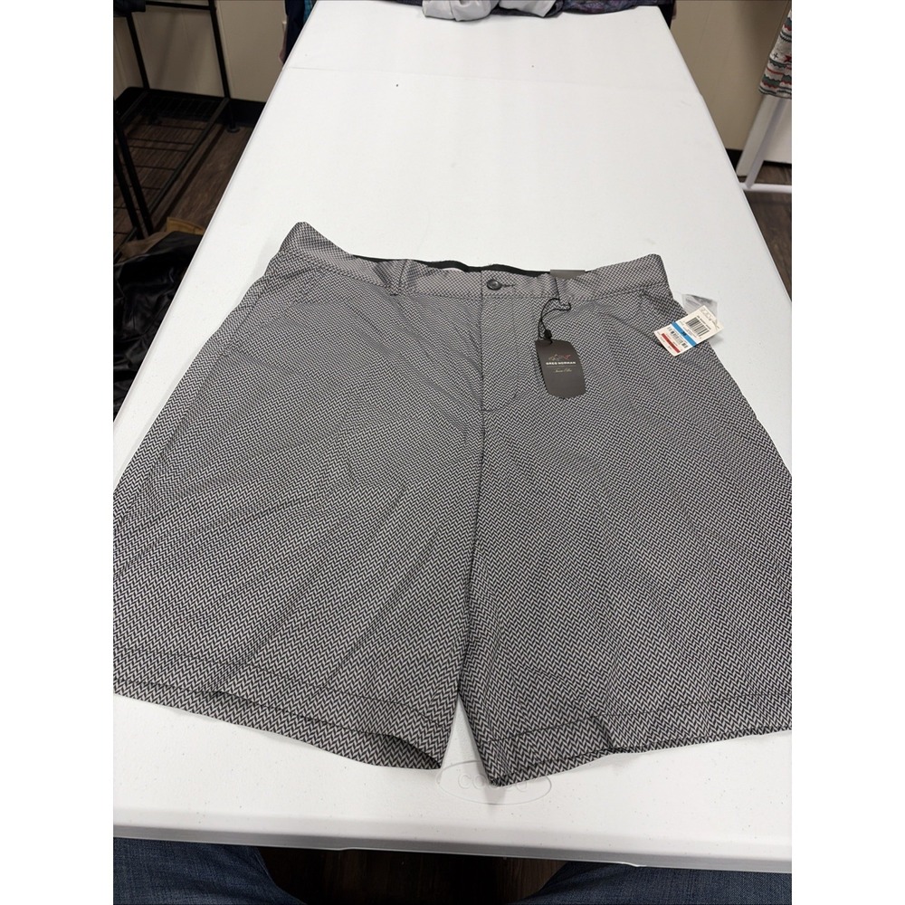 Greg Norman for Tasso Elba Men's Storm Grey Golf Shorts Stretch Size 36
